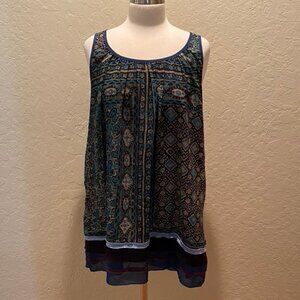 Anthropologie tank tunic with stitch detailing M